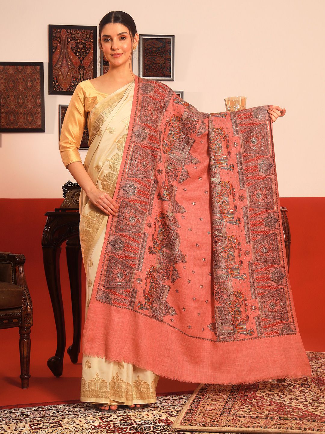 Dhiyona PA Paisley Embroidered Shawl