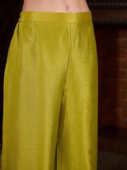 Dhiyona CH Women Ethnic Motifs Embroidered Tiered Thread Work Kurta with Palazzos & With Dupatta