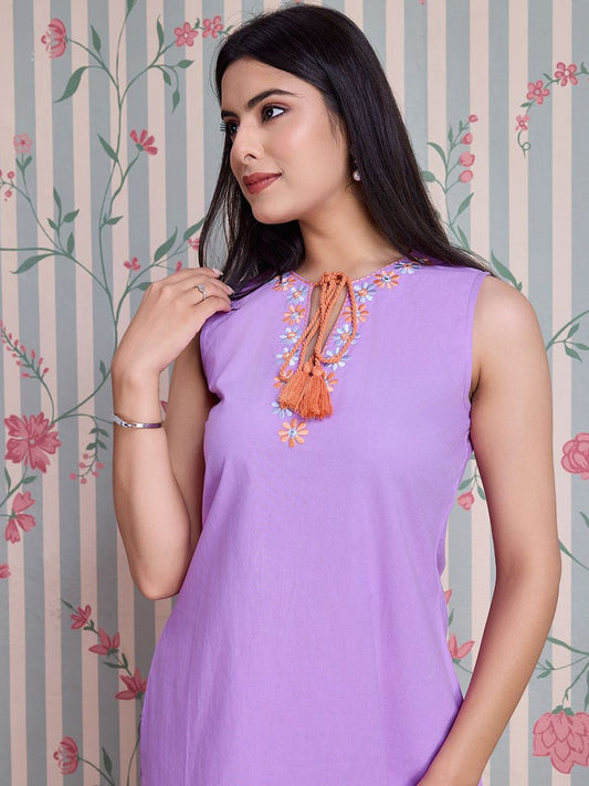 Dhiyona OD  Pure Cotton Straight Kurta with Palazzos