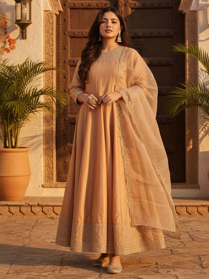 Women Ethnic Motifs Embroidered Regular Kurta with Trousers & Dupatta