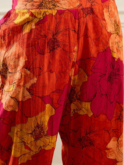 Dhiyona IE Women Orange Kurta Sets