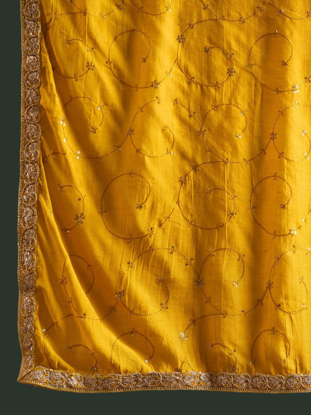 Ethnic Motifs Embroidered Kurta With Trousers & Dupatta