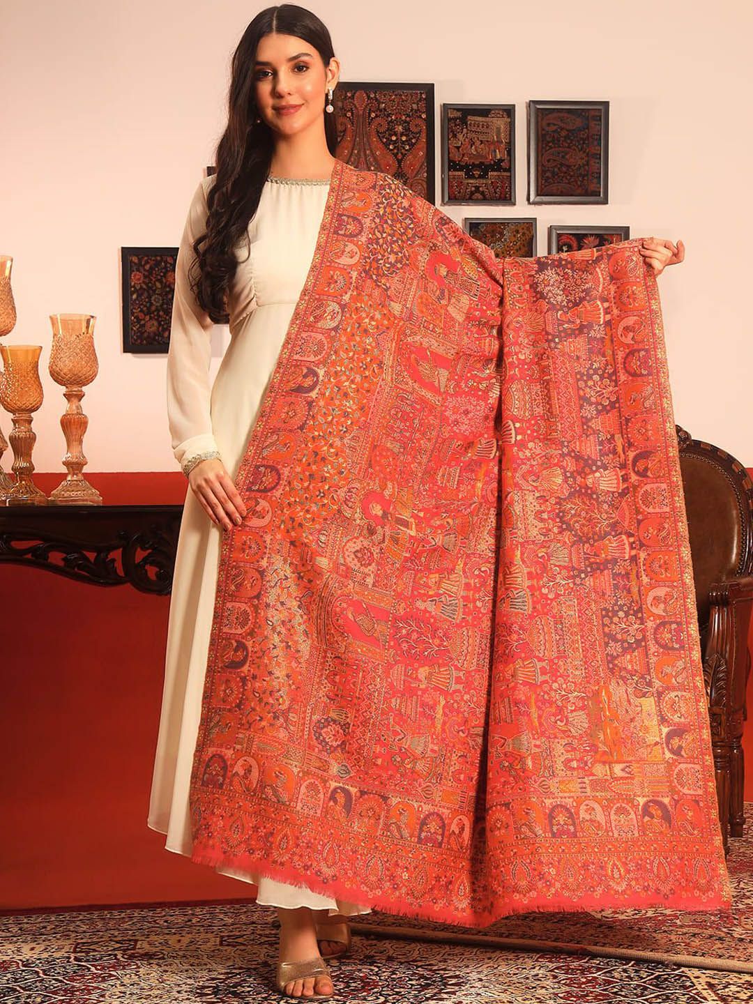 Dhiyona PA Floral Woven Design Shawl