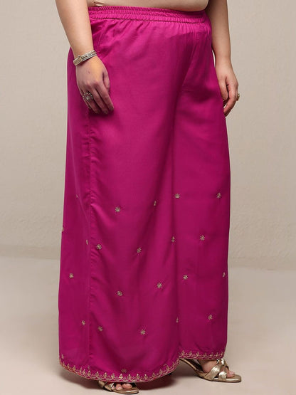 Dhiyona Women's Plus Size Ethnic Motifs Printed Kurta with Palazzos & With Dupatta