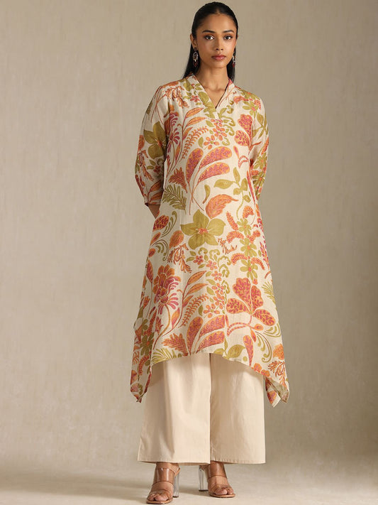 Dhiyona SO Women's Women Floral Printed Regular Kurta with Palazzos