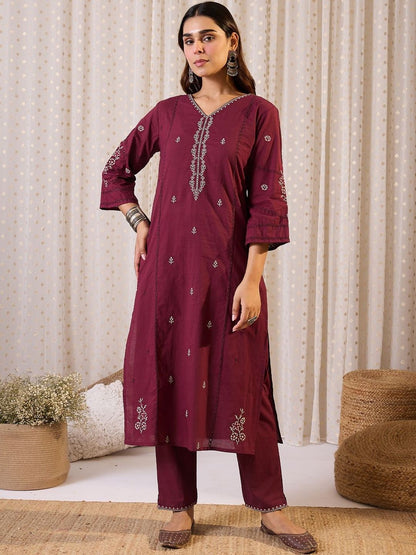 Women Ethnic Motifs Printed Pure Cotton Kurta with Trouser & Dupatta