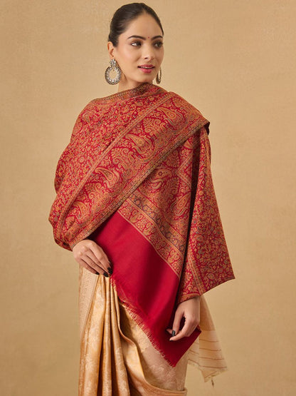 Dhiyona PA Floral Woven Design Jalwaa Jamawar Shawl