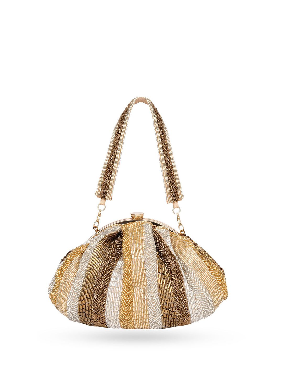 Dhiyona NR Embroidered Half Moon Clutch