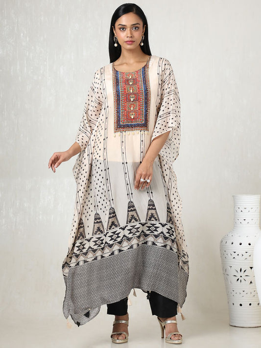 Dhiyona SO Women's Women Floral Printed Regular Sequinned Kurta with Trousers