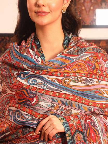 Dhiyona PA Paisley Embroidered Woolen Shawl