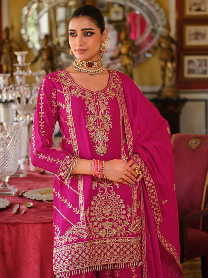 Women Ethnic Motifs Embroidered Regular Mirror Work Kurta & Palazzos With Dupatta