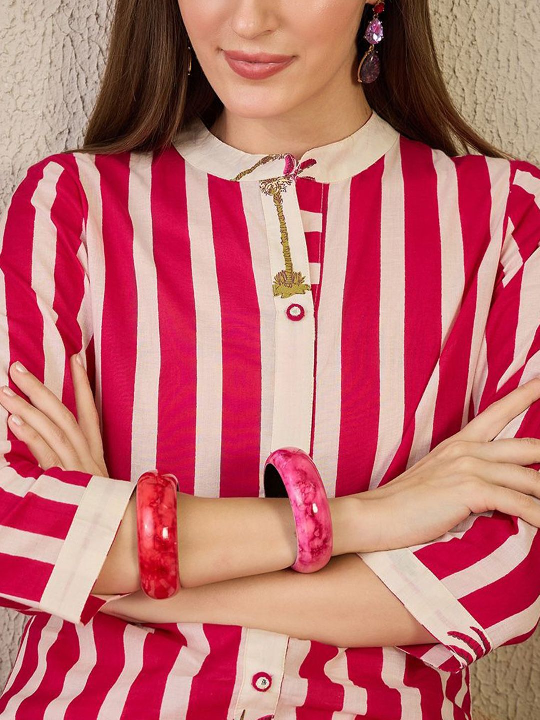 Printed Pure Cotton Kurta with Trousers