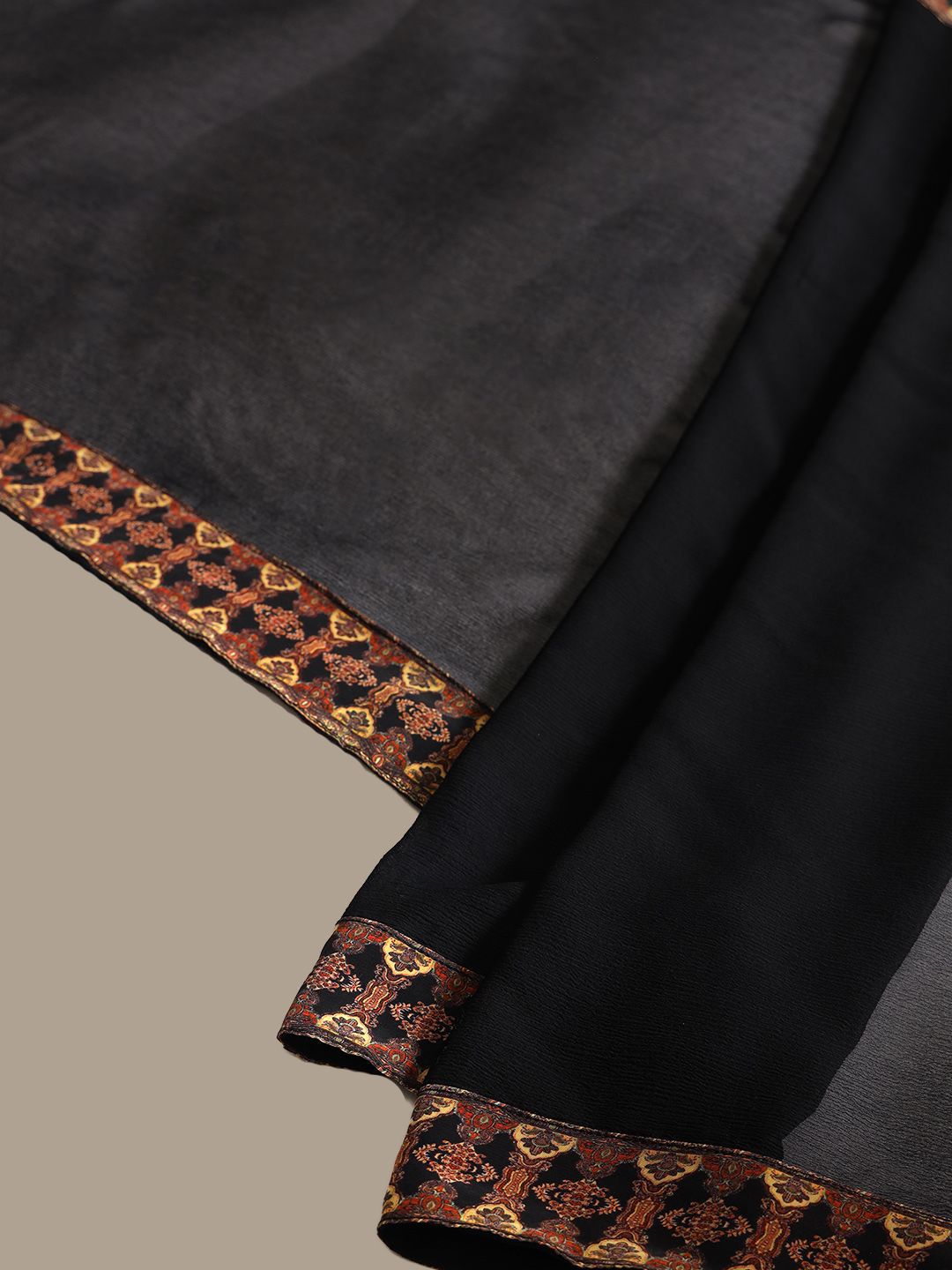 Dhiyona SO Women's Women Ethnic Motifs Printed A-Line Kurta with Trousers & Dupatta