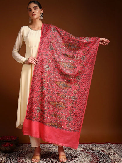 Dhiyona PA Women Floral Embroidered Shawl