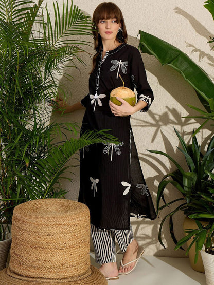 Dhiyona IE Women Straight Kurta With Pants Co-Ords