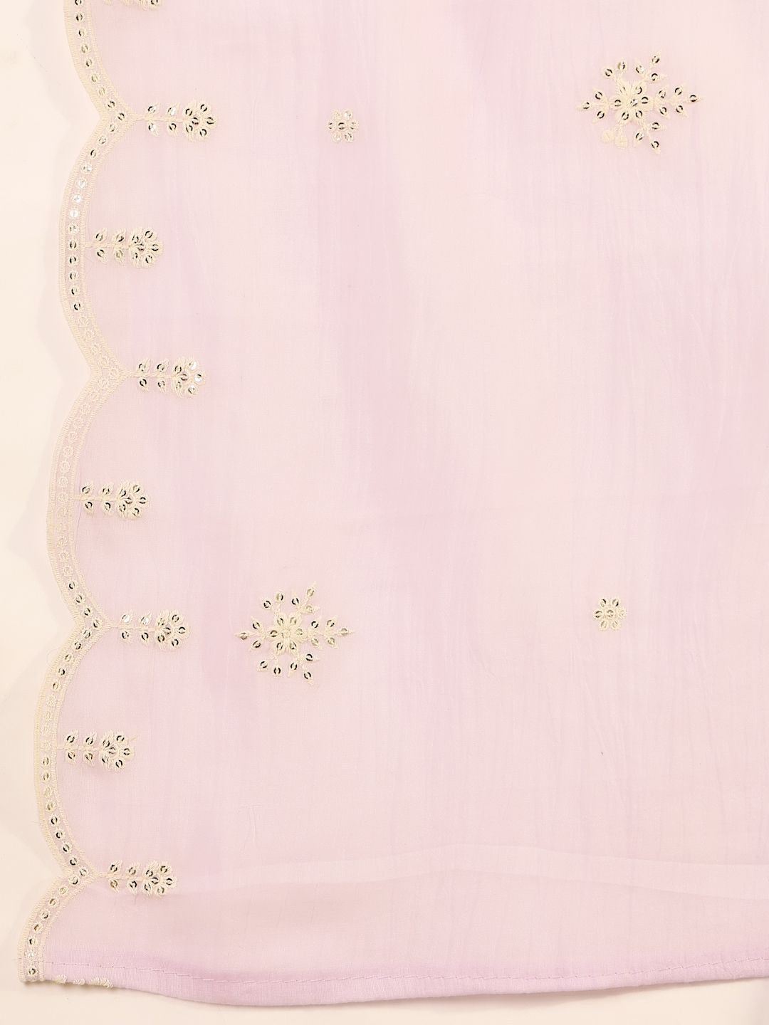 Dhiyona PD Women Floral Embroidered Pure Cotton Straight Kurta With Trousers And Dupatta