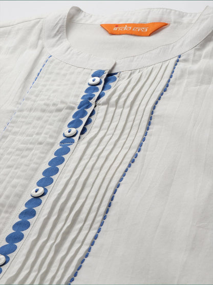 Dhiyona IE Printed Pure Cotton Tunic & Trouser Co-Ords Set