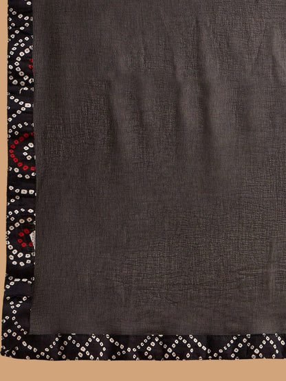 Bandhani Printed Straight Pure Cotton Kurta with Palazzos & Dupatta