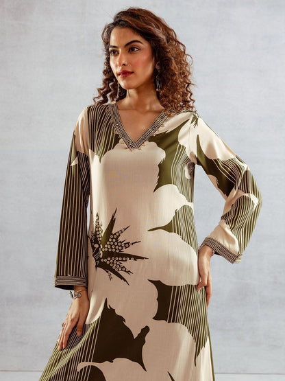Dhiyona SN Women's Printed Straight Kurta & Palazzo
