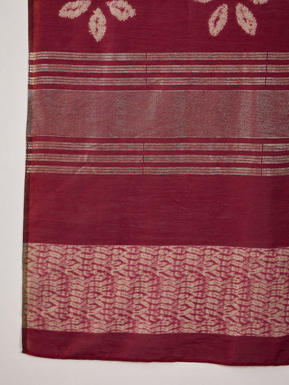Dhiyona SN Women's Thread Work V-Neck Straight Kurta With Trousers And Dupatta