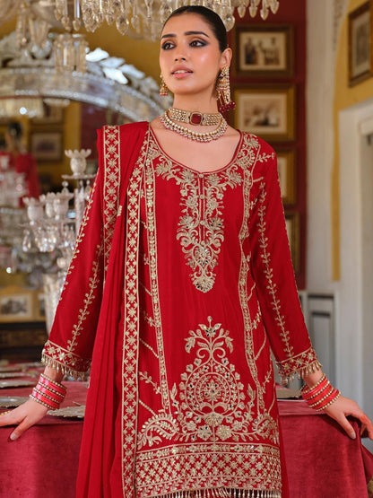 Women Ethnic Motifs Embroidered Mirror Work Kurta with Palazzos & Dupatta