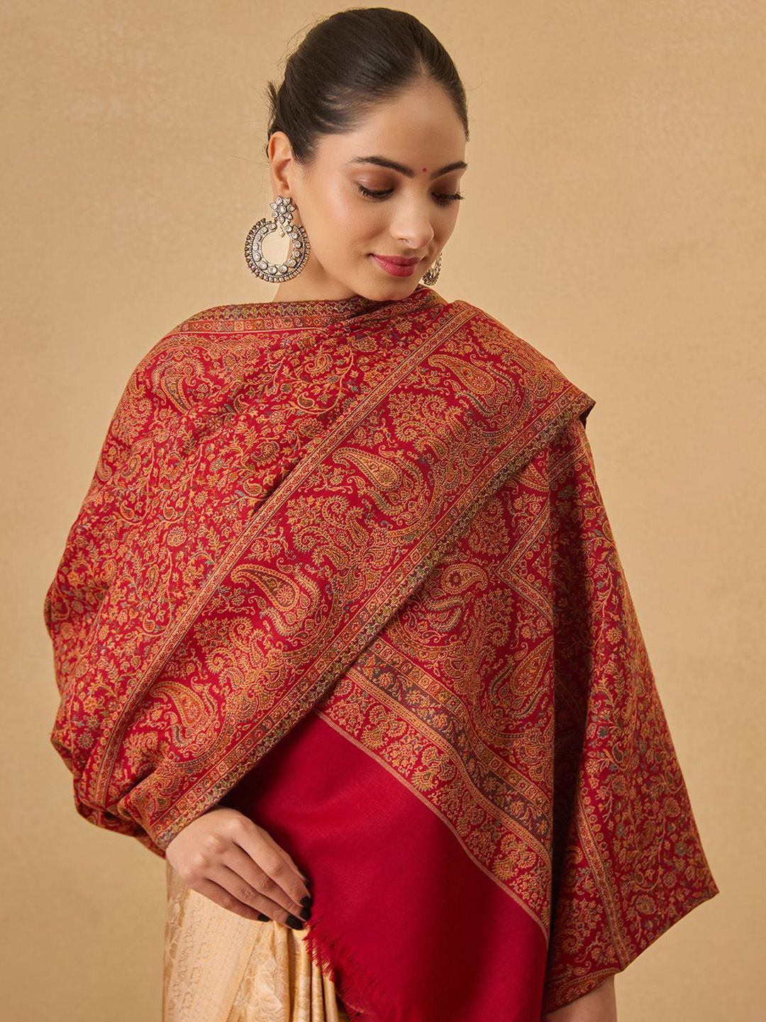 Dhiyona PA Floral Woven Design Jalwaa Jamawar Shawl