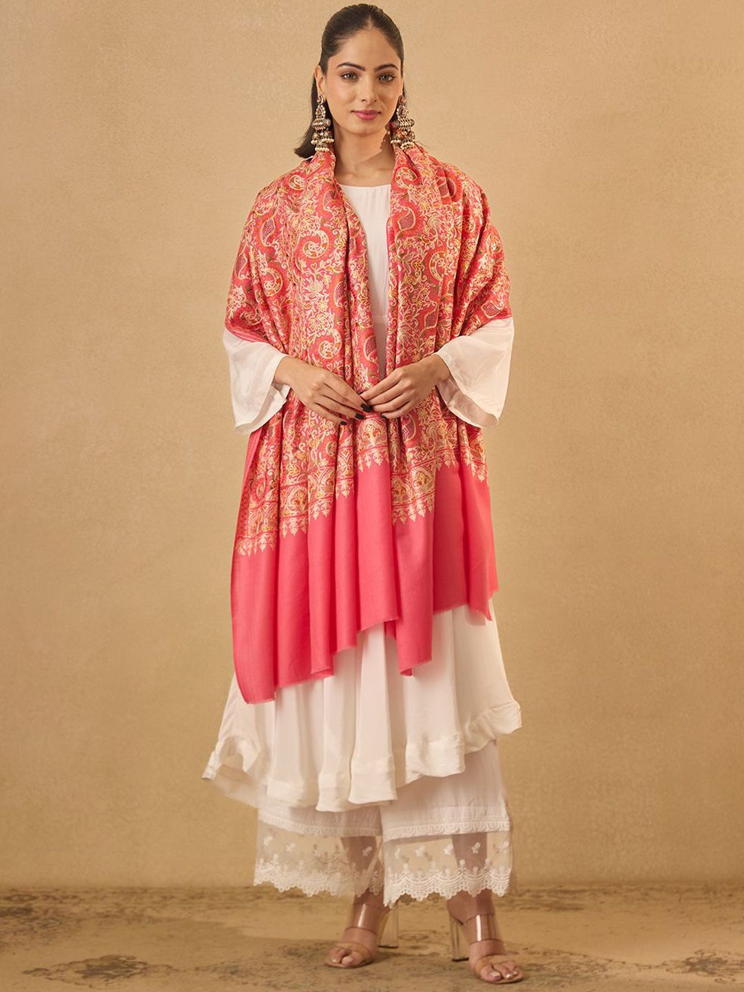 Dhiyona PA Paisley Embroidered Thread Work Shawl