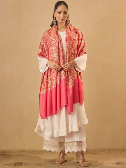 Dhiyona PA Paisley Embroidered Thread Work Shawl