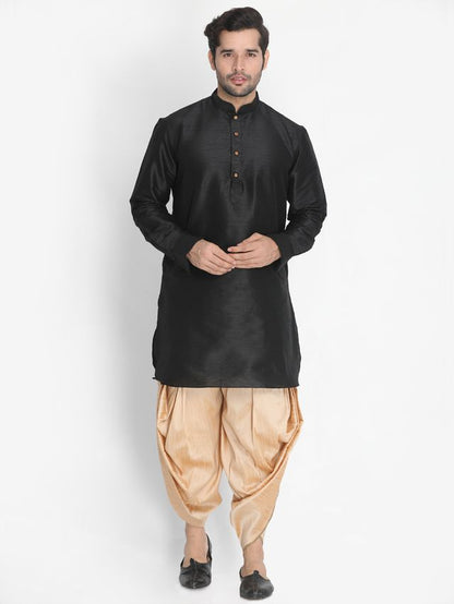 Men's Rose Gold Silk Blend  Dhoti