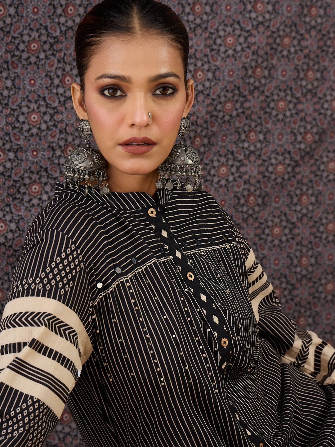 Women Printed Regular Pure Cotton Kurta with Trousers