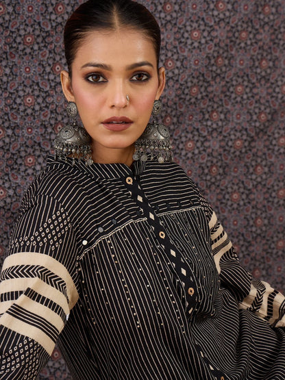 Women Printed Regular Pure Cotton Kurta with Trousers