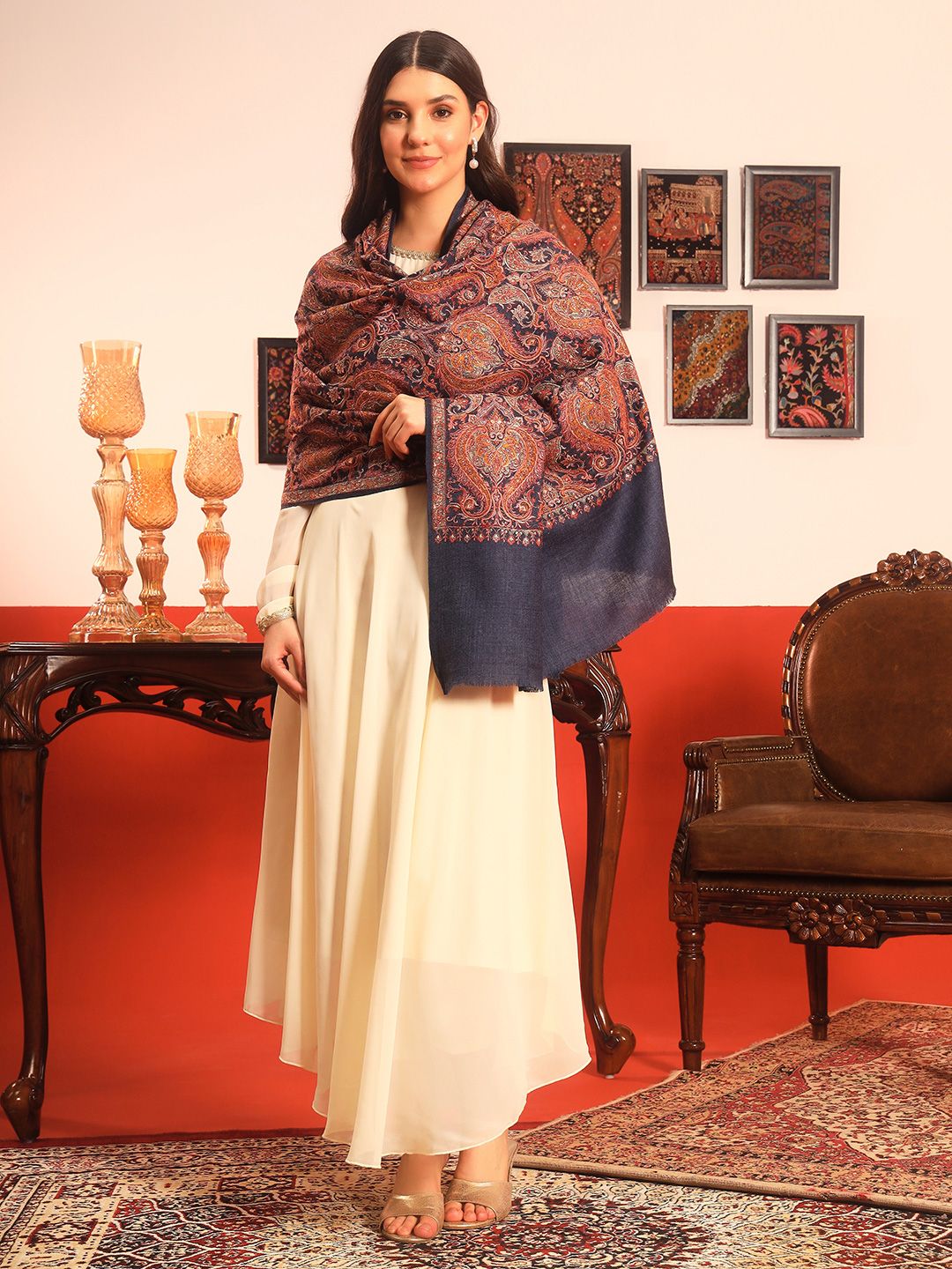Dhiyona PA Paisley Embroidered Shawl