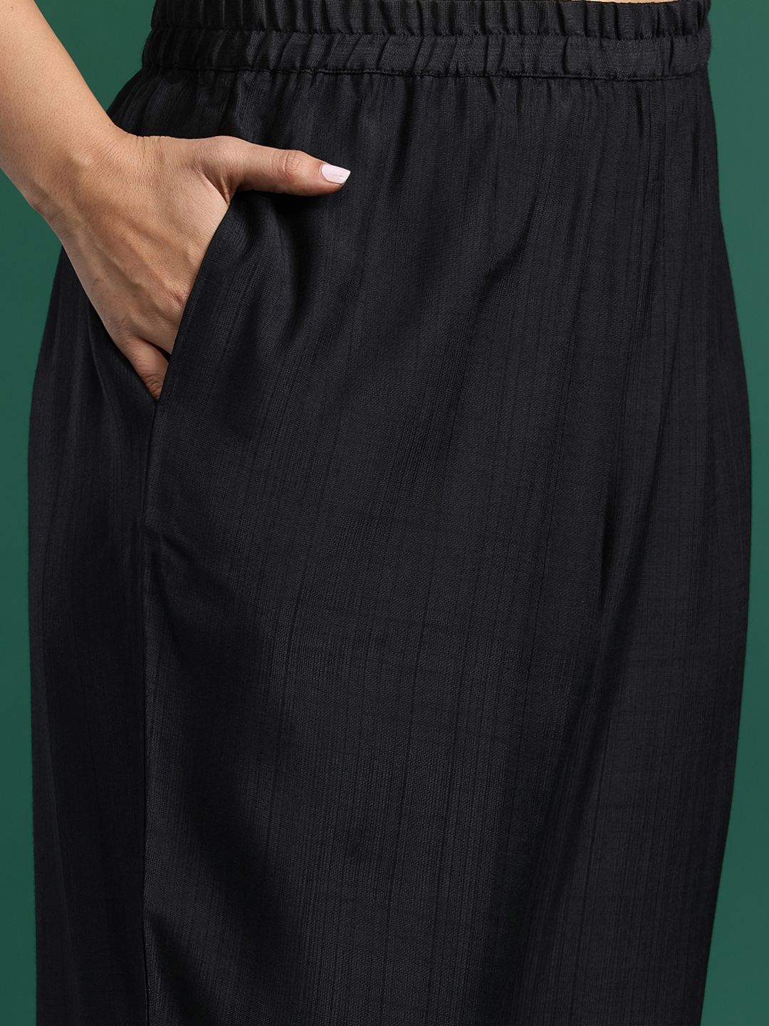 Embroidered Detail Kurta with Palazzos