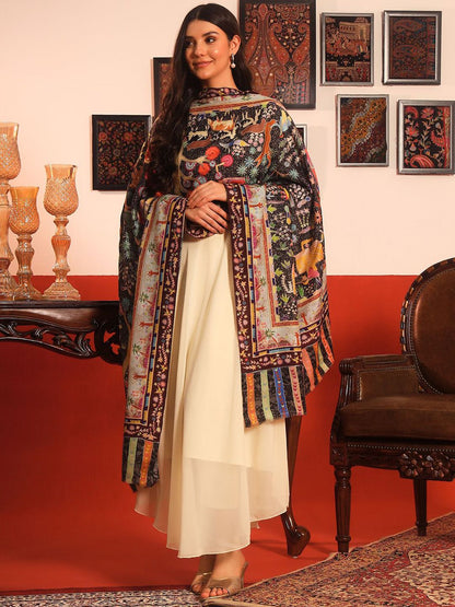 Dhiyona PA Tribal Embroidered Kalamkari Shawl