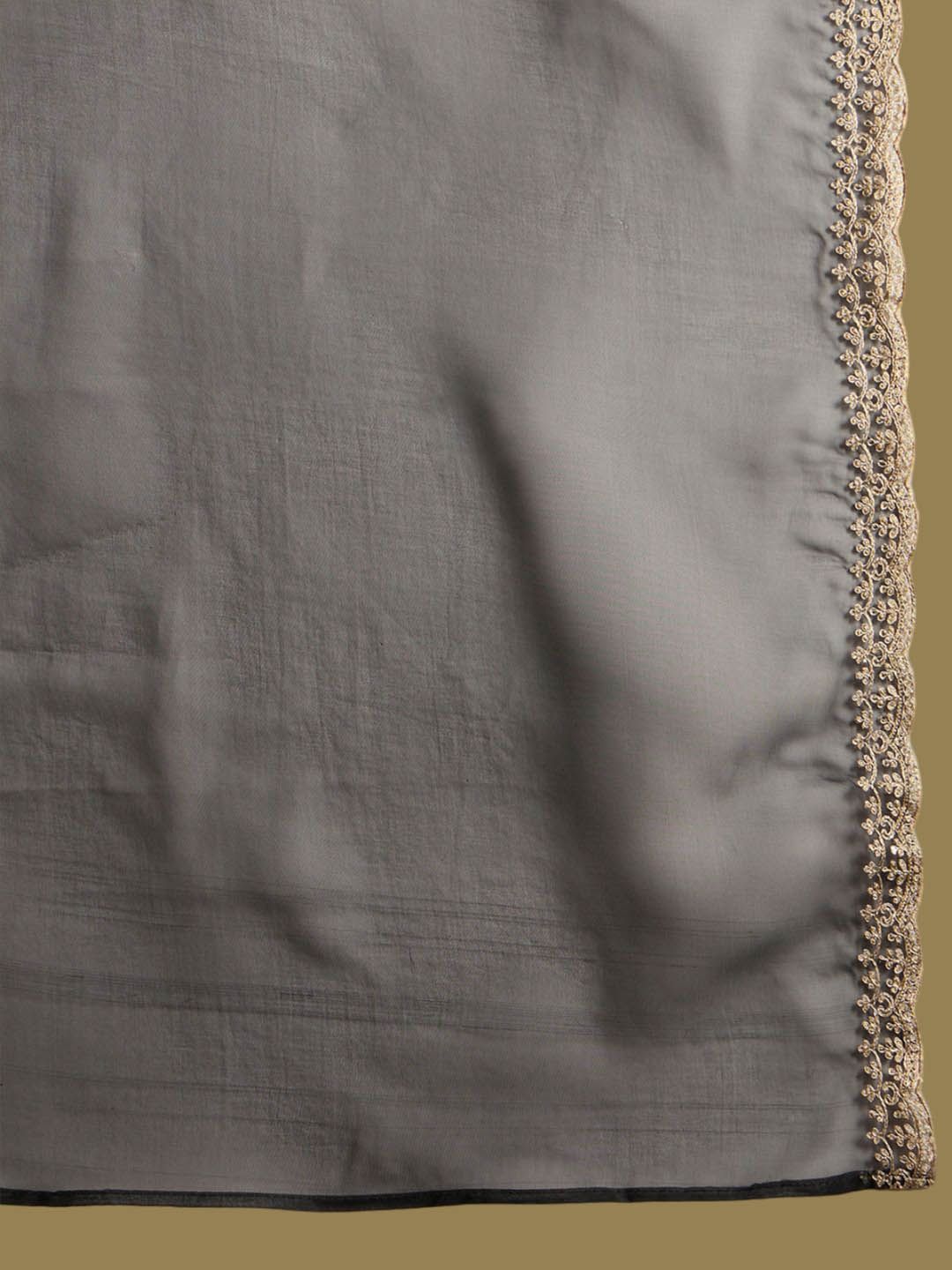 Ethnic Motifs Embroidered Panelled Kurta With Trousers & Dupatta