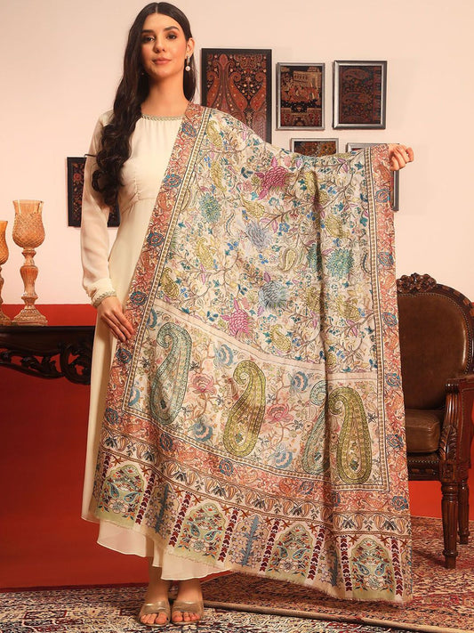 Dhiyona PA Paisley Embroidered Thread Work Shawl