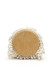 Dhiyona NR Dewdrop Fringe Camel Brown & Pearls White Ornate Embellished Velvet Potli