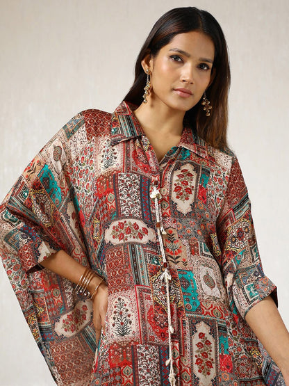 Dhiyona SO Women's Women Ethnic Motifs Printed Regular Beads and Stones Kurta with Trousers