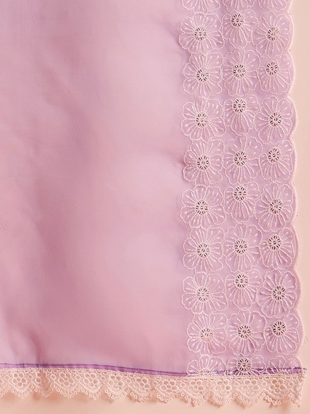 Floral Embroidered Straight Kurta With Trousers & Dupatta