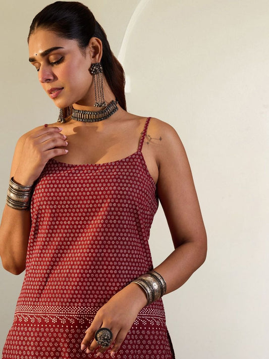 Women Ethnic Motifs Printed Regular Pure Cotton Kurta with Trousers