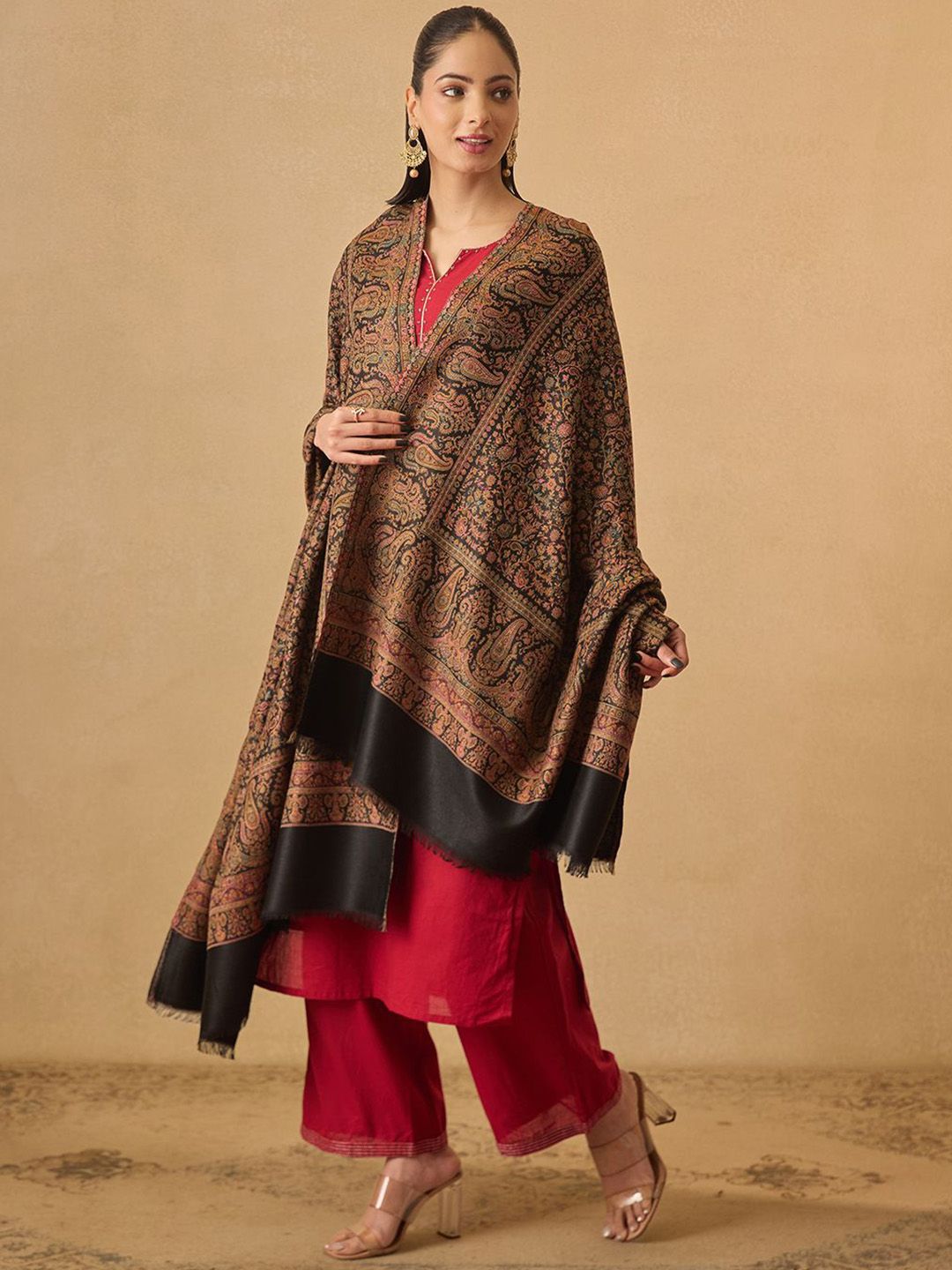 Dhiyona PA Paisley Woven Design Jamawar Shawl