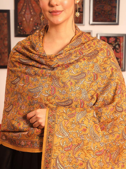 Dhiyona PA Rangrez Paisley Embroidered Woolen Shawl