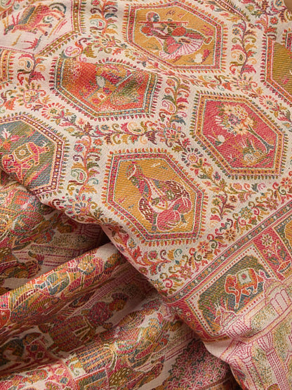 Dhiyona PA Darbari Ethnic Motifs Woven Design Kani Woolen Shawl