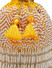 Dhiyona NR Droop Honey Yellow & Pearl Chevron Embellished Velvet Potli