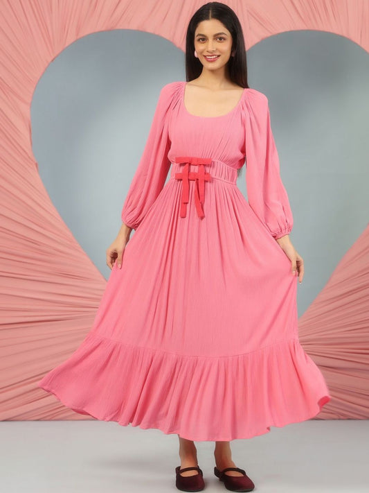 Dhiyona AY Women's Fit & Flared Midi Ethnic Dresses