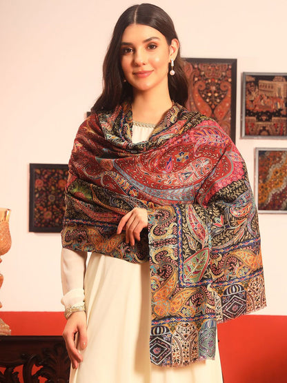 Dhiyona PA Paisley Embroidered Zari Shawl