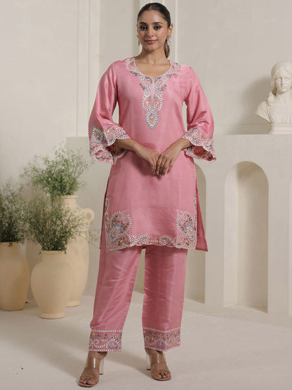 Dhiyona IE Women Embroidered Kurta & Trouser Co-Ord Set