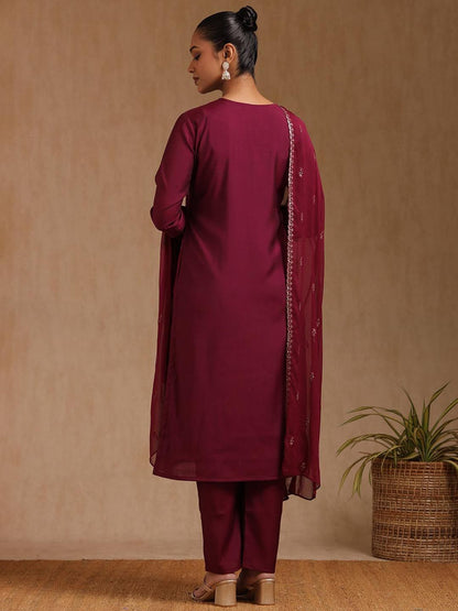Dhiyona SO Women's Women Sequinned Kurta with Trousers & Dupatta