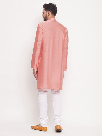 Men's Fawn Cotton Linen Straight Kurta Pyjama Set