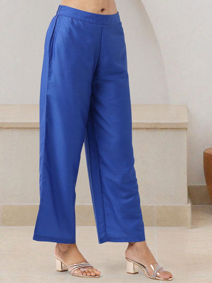 Dhiyona IS Women's Women Floral Printed Regular Kurta with Trousers